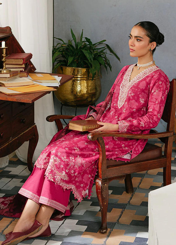 Cross Stitch Embroidered Khaddar Suits Unstitched 3 Piece CS23KL Fiery Blush - Winter Collection