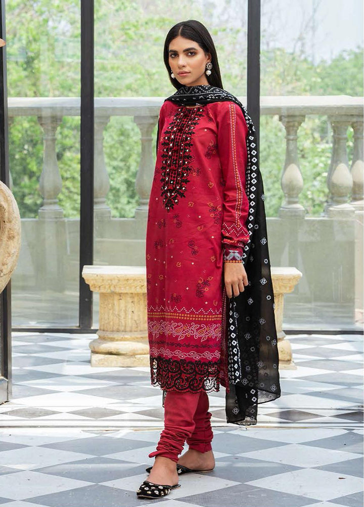 Cross Stitch Embroidered Lawn Suits Unstitched 3 Piece CS21SE D-06 FESTAL ORNATE - Summer Collection
