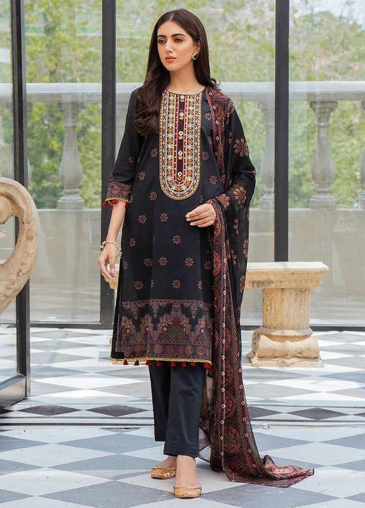 Cross Stitch Embroidered Lawn Suits Unstitched 3 Piece CS21SE D-09 MYSTICAL HAZE - Summer Collection