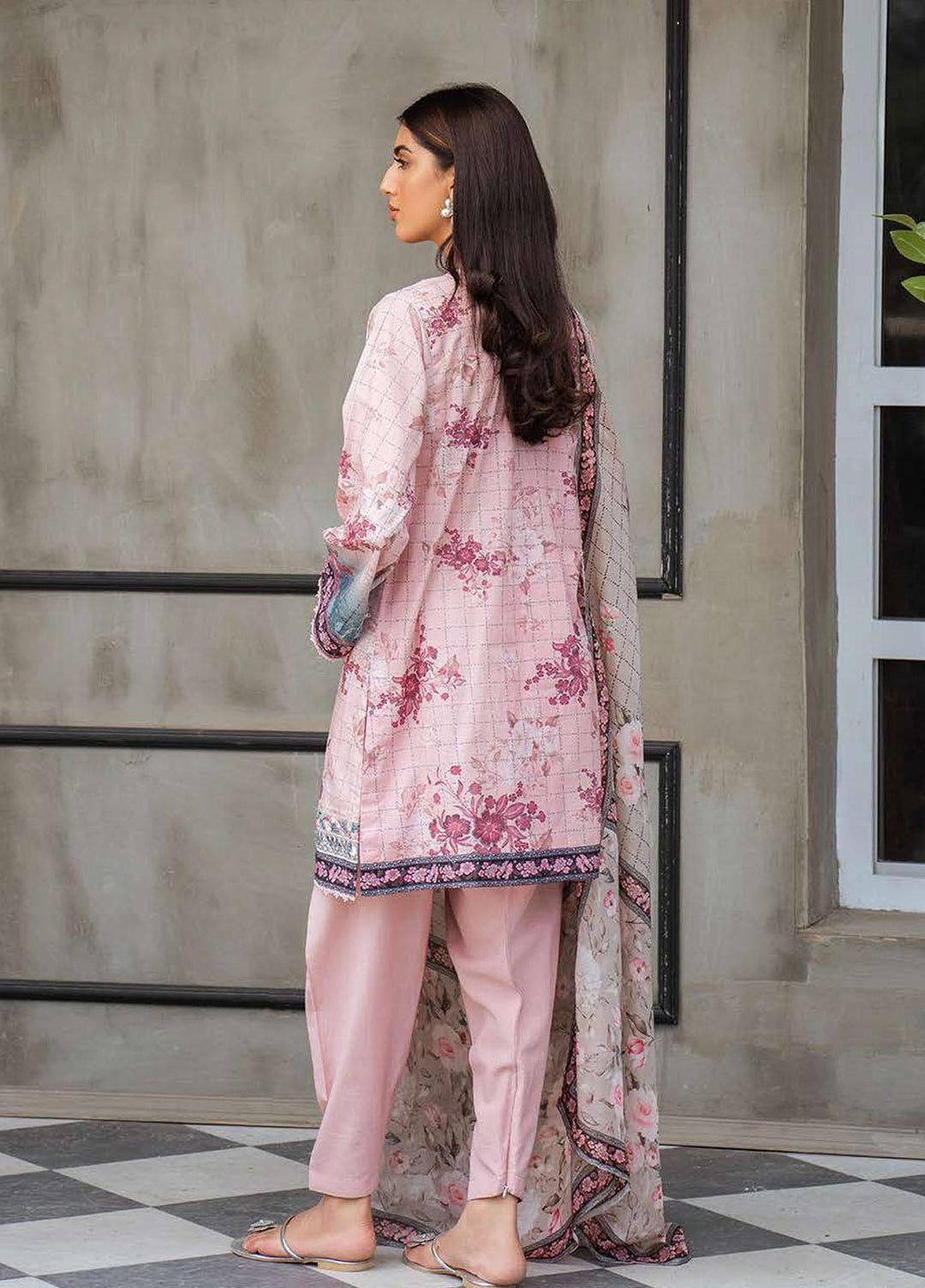 Cross Stitch Embroidered Lawn Suits Unstitched 3 Piece CS21SE D-11 SERE BLUSH - Summer Collection