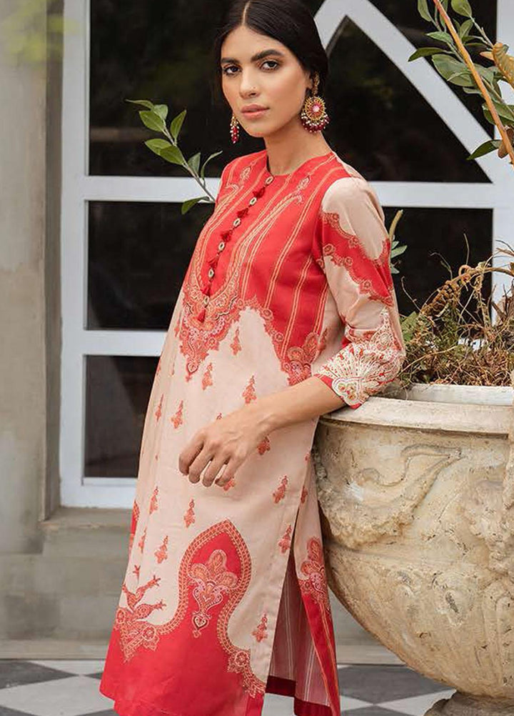 Cross Stitch Embroidered Lawn Suits Unstitched 2 Piece CS21SE D-15 RUSTIC AFFAIR - Summer Collection