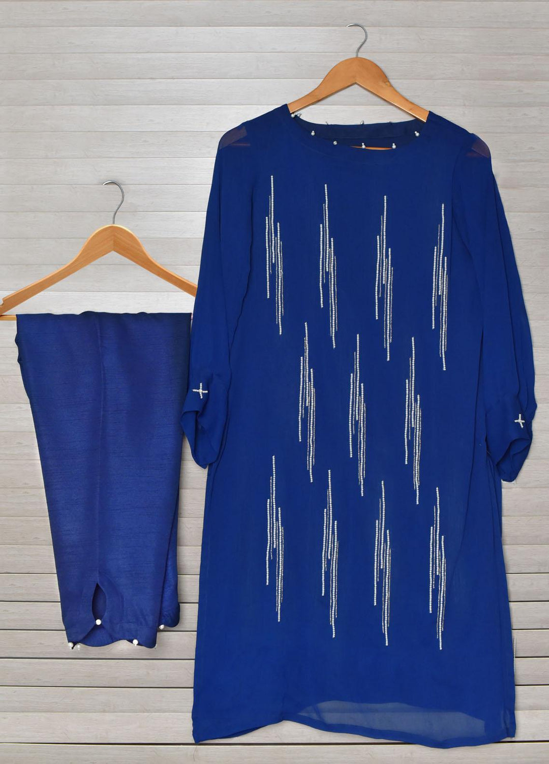 Cyanic Casual Pret Chiffon 2 Piece Suit CYN22ZP Midnight Blue