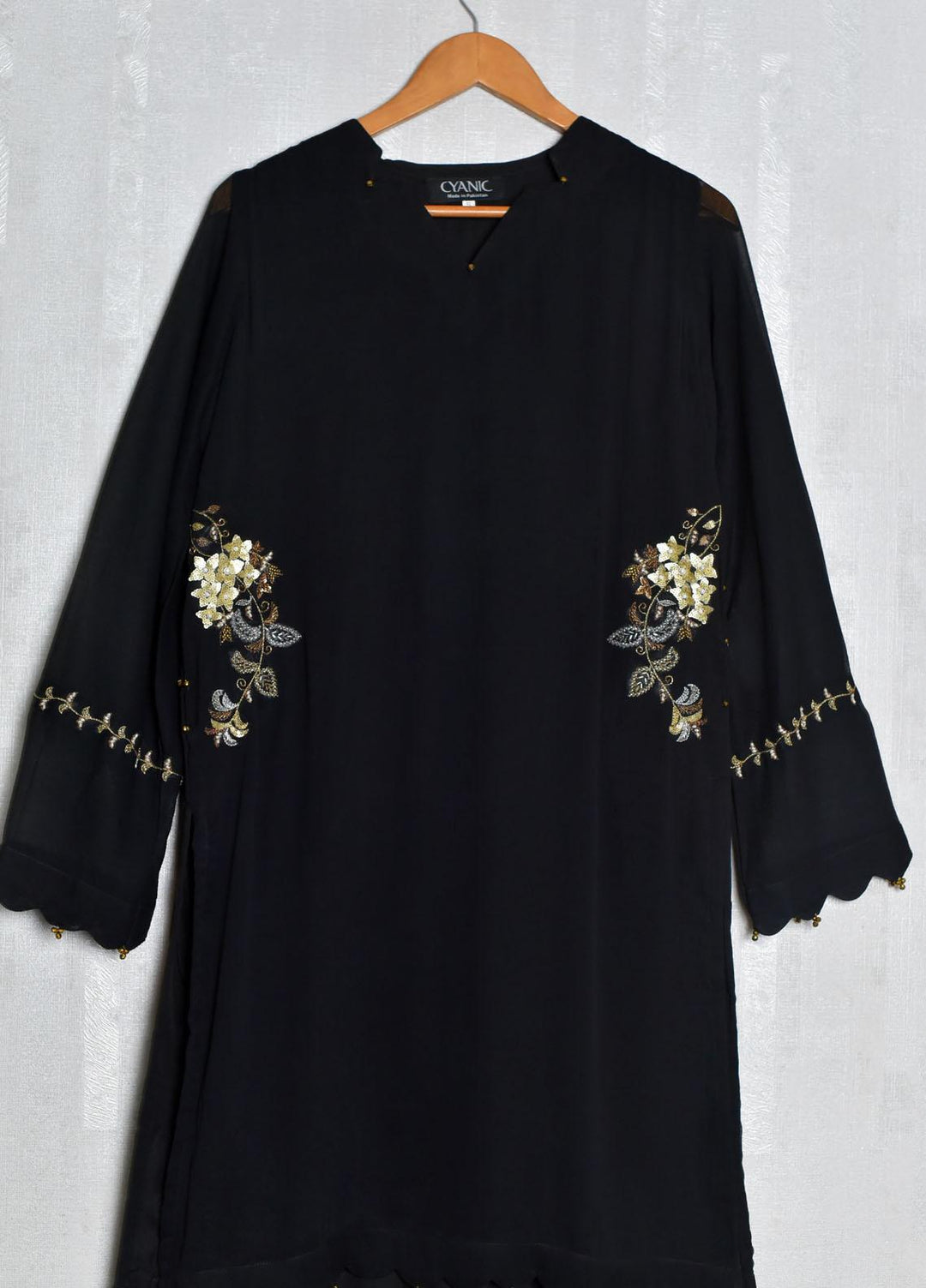 Cyanic Casual Pret Chiffon Shirt CYN22ZP Raven