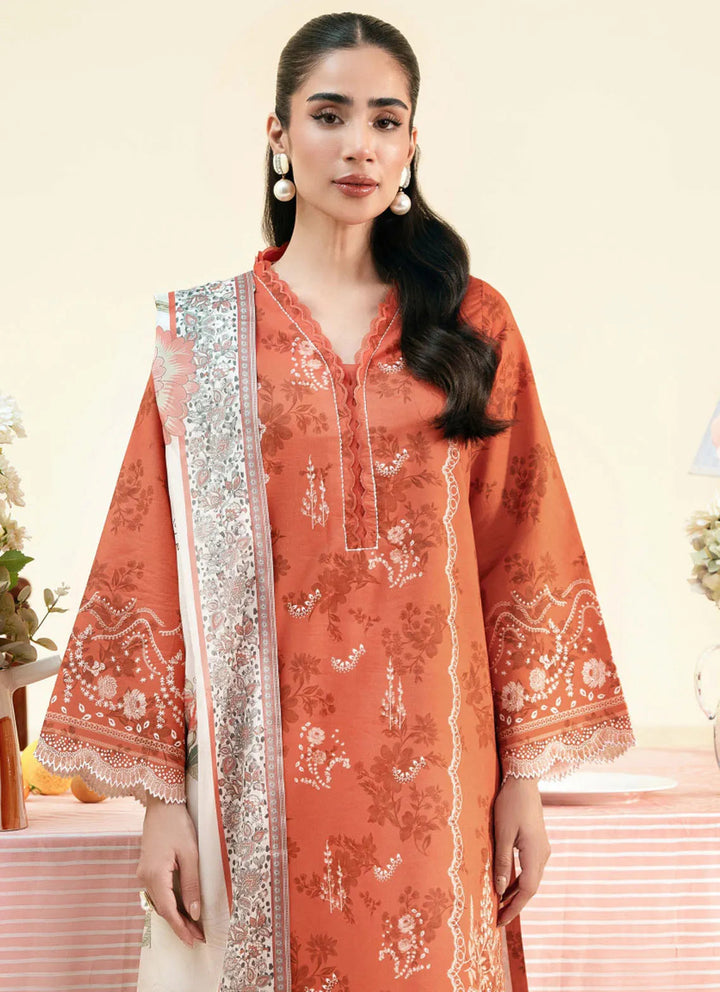 Daffodils by Seran Printed Lawn Suit Unstitched 2 Piece SRN24D D-03 Rowan - Summer Collection