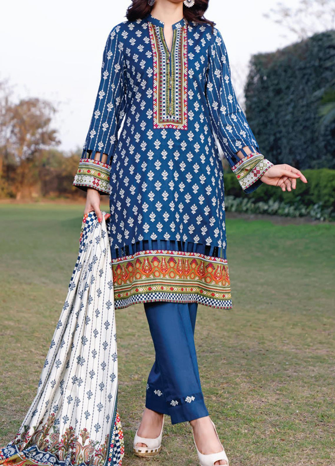 Daman by VS Textiles Printed Lawn Suits Unstitched 3 Piece VS21DL-3 1309A - Summer Collection