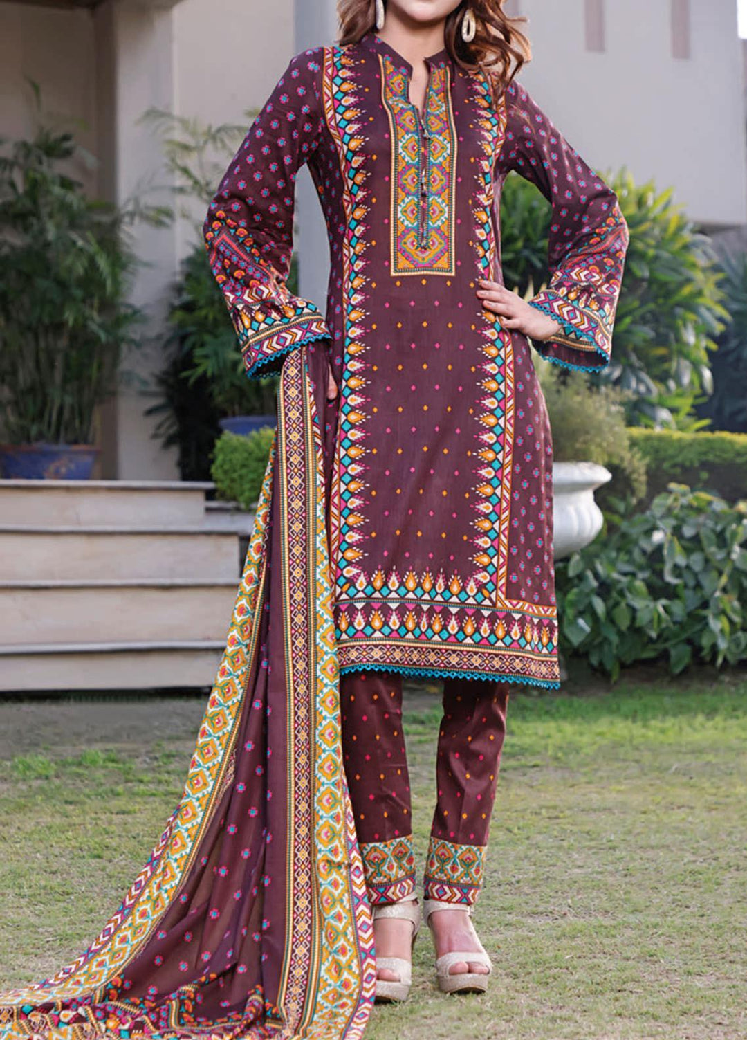 Daman by VS Textiles Printed Lawn Suits Unstitched 3 Piece VS21DL-3 1318B - Summer Collection