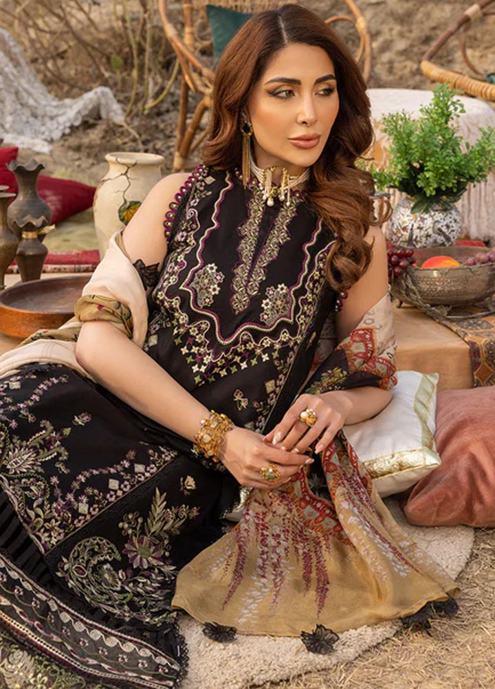 Dareen By Izel Embroidered Lawn Suits Unstitched 3 Piece IZL23D Aashna - Luxury Collection
