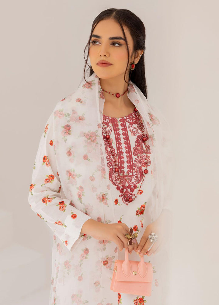Esra Fashion Pret Embrodered Cambric 3 Piece Suit DT-23-02