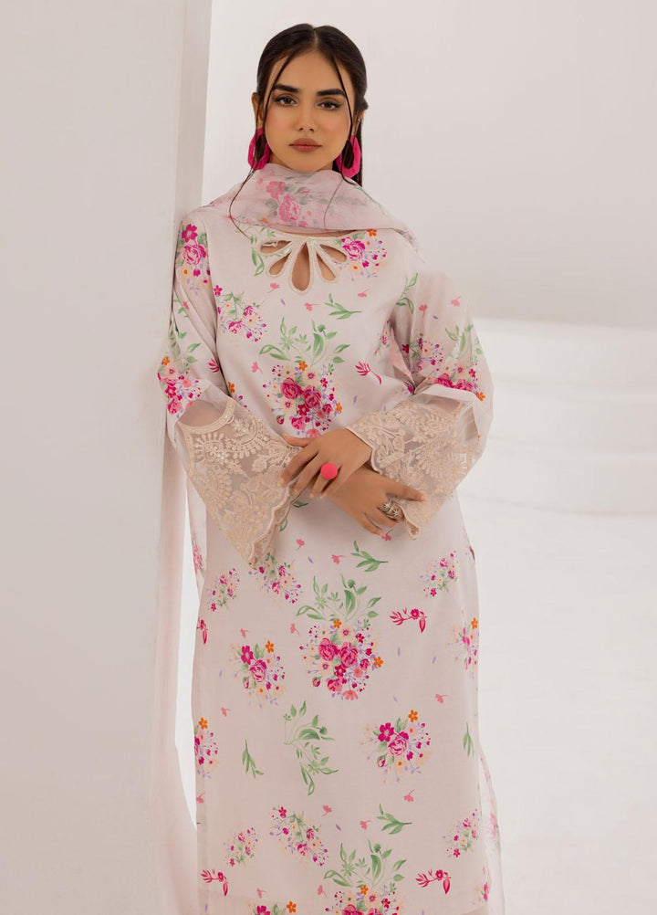 Esra Fashion Pret Embrodered Cambric 3 Piece Suit DT-23-07