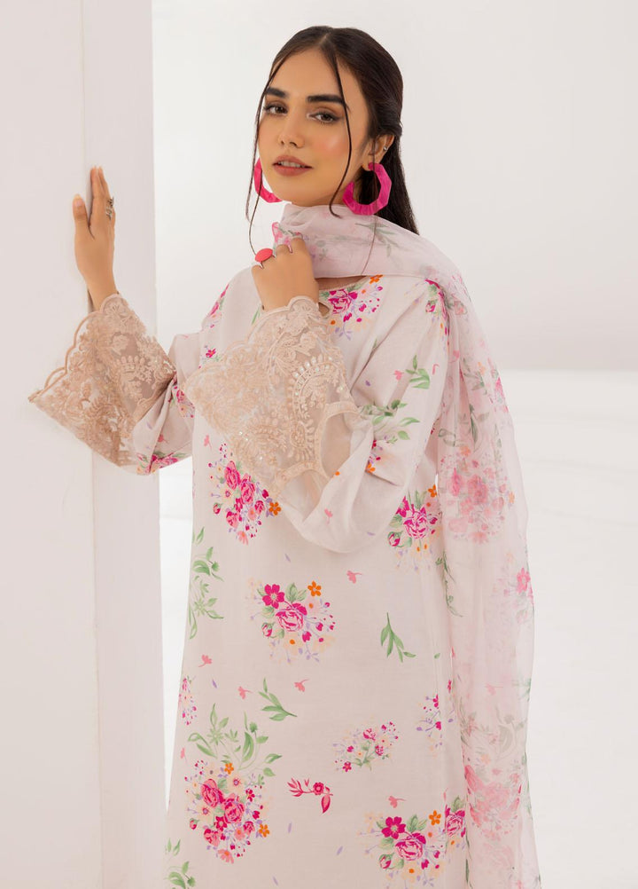 Esra Fashion Pret Embrodered Cambric 3 Piece Suit DT-23-07