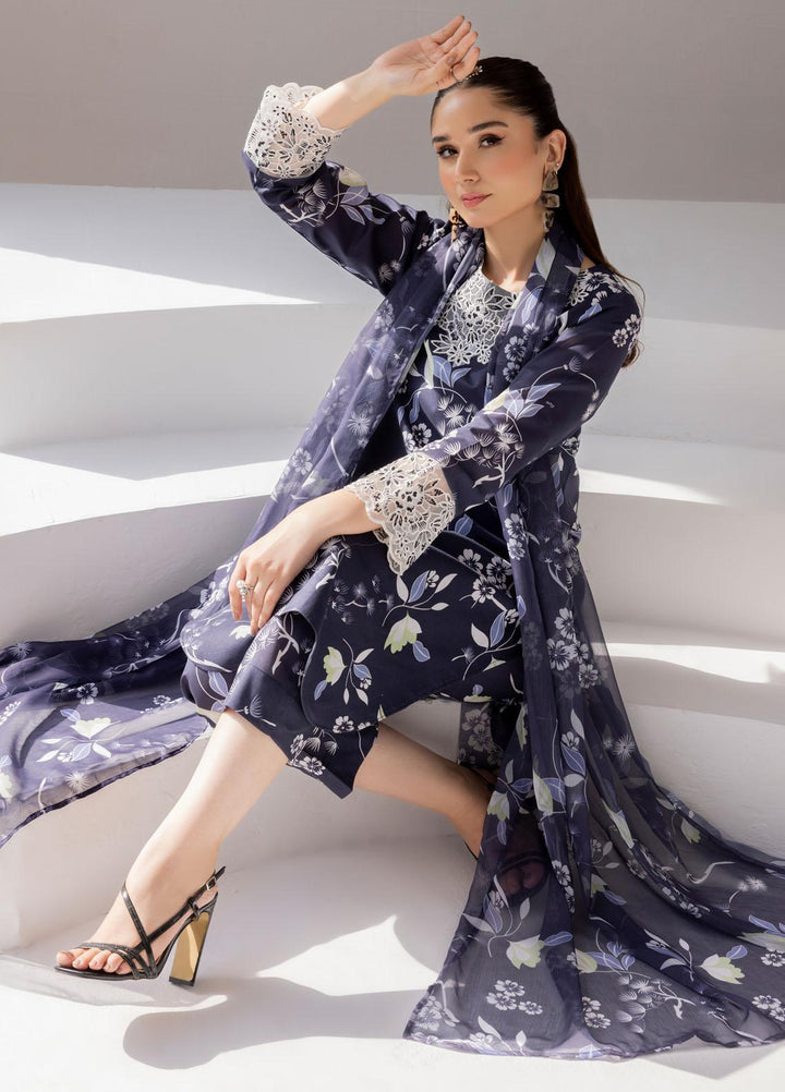 Esra Fashion Pret Embrodered Cambric 3 Piece Suit DT-23-09