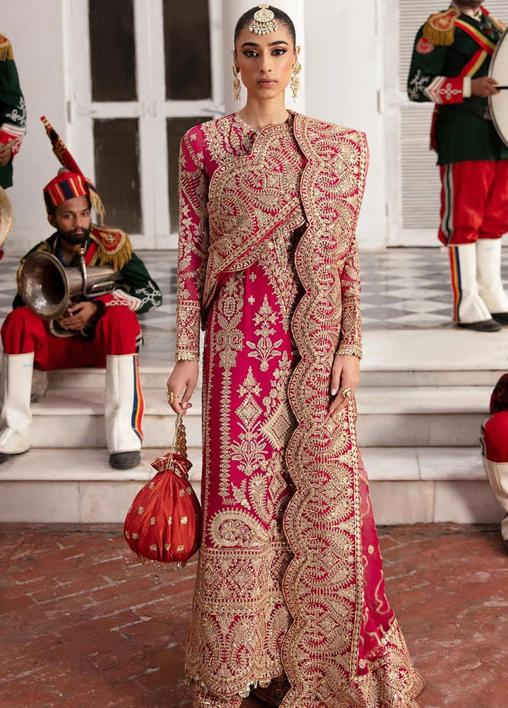 Dastaan By Imrozia Premium Embroidered Chiffon Suits Unstitched 4 Piece IMP23DS IB-34 Amiah - Bridal Collection