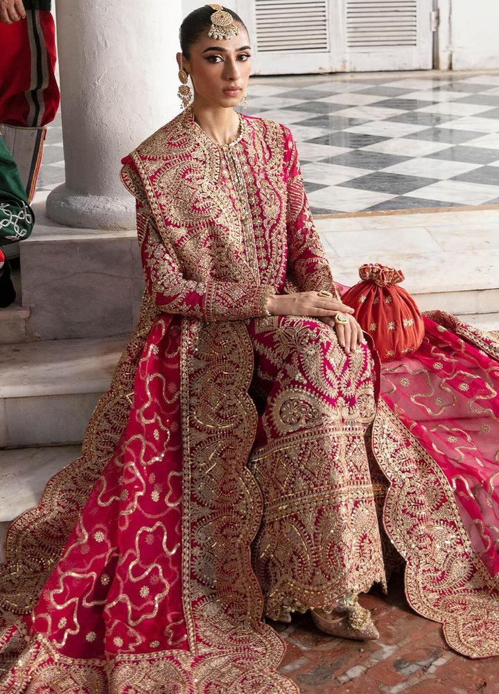 Dastaan By Imrozia Premium Embroidered Chiffon Suits Unstitched 4 Piece IMP23DS IB-34 Amiah - Bridal Collection