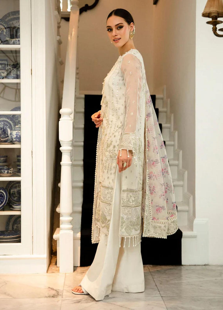 Dastaan By Meeral Embroidered Organza Suits Unstitched 3 Piece MRL24D Huns-e-Nazar - Formal Collection