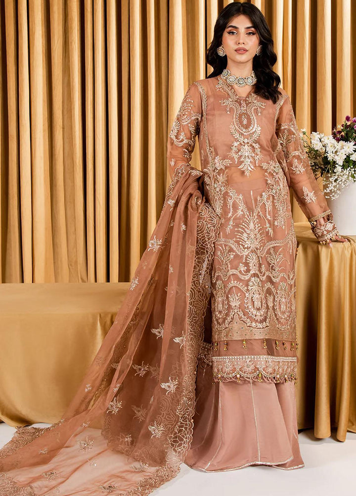 Dastaan By Neeshay Embroidered Organza Suits Unstitched 3 Piece NSH23D Shireen - Festive Collection