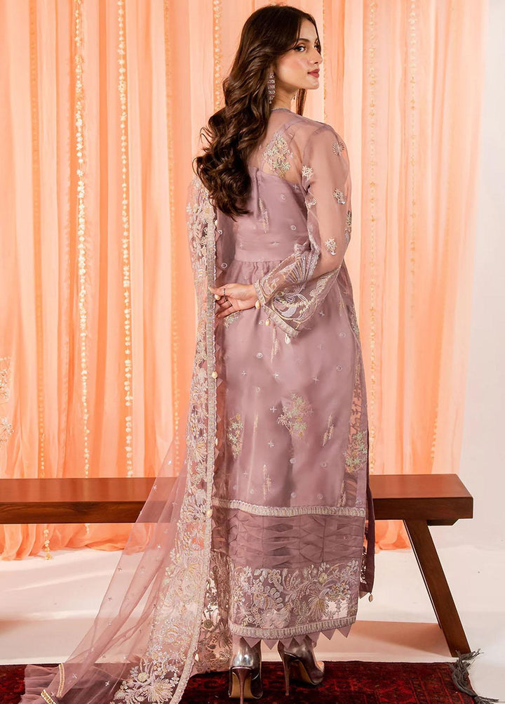 Dastaan By Neeshay Embroidered Organza Suits Unstitched 3 Piece NSH23D Gulrang - Festive Collection