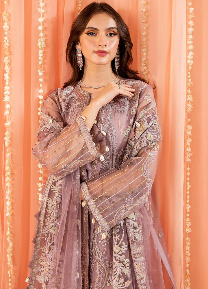 Dastaan By Neeshay Embroidered Organza Suits Unstitched 3 Piece NSH23D Gulrang - Festive Collection