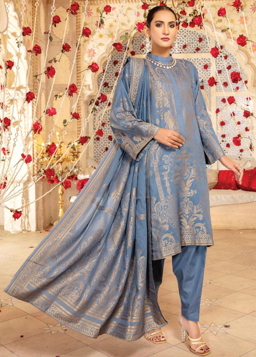 Dastan By Aalaya Banarsi Lawn Suits Unstitched 3 Piece ALY22D 07 - Summer Collection