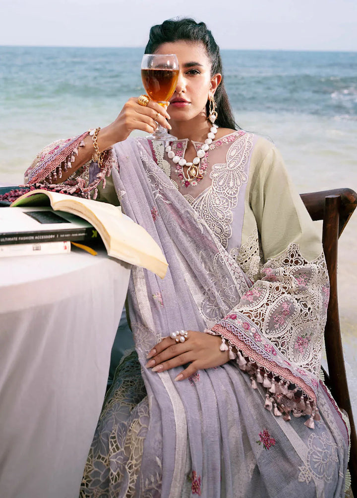 Dastan by AJR Embroidered Lawn Suits Unstitched 3 Piece AJR25D ALL-01 Wave - Luxury Collection