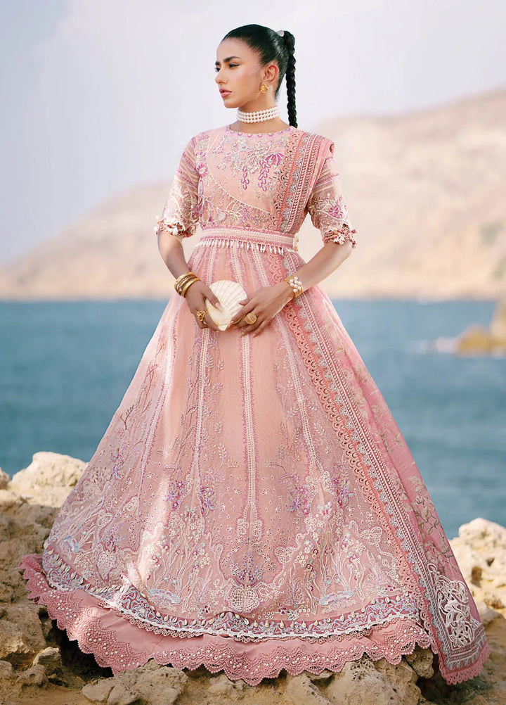Dastan by AJR Embroidered Net Suits Unstitched 3 Piece AJR25D ALL-04 Flair - Luxury Collection