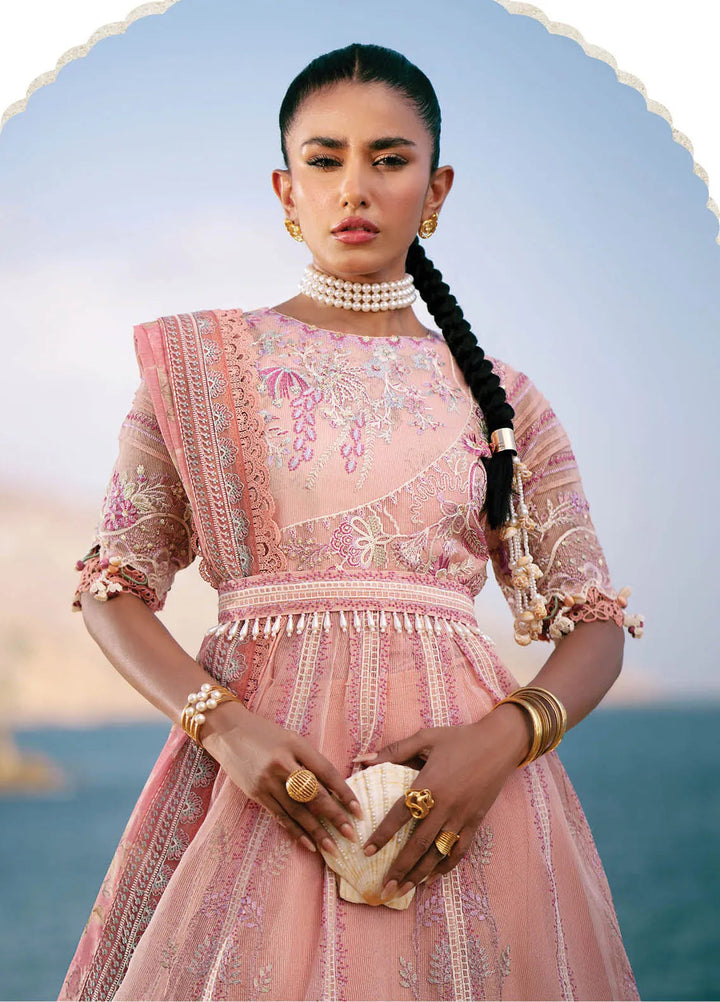 Dastan by AJR Embroidered Net Suits Unstitched 3 Piece AJR25D ALL-04 Flair - Luxury Collection