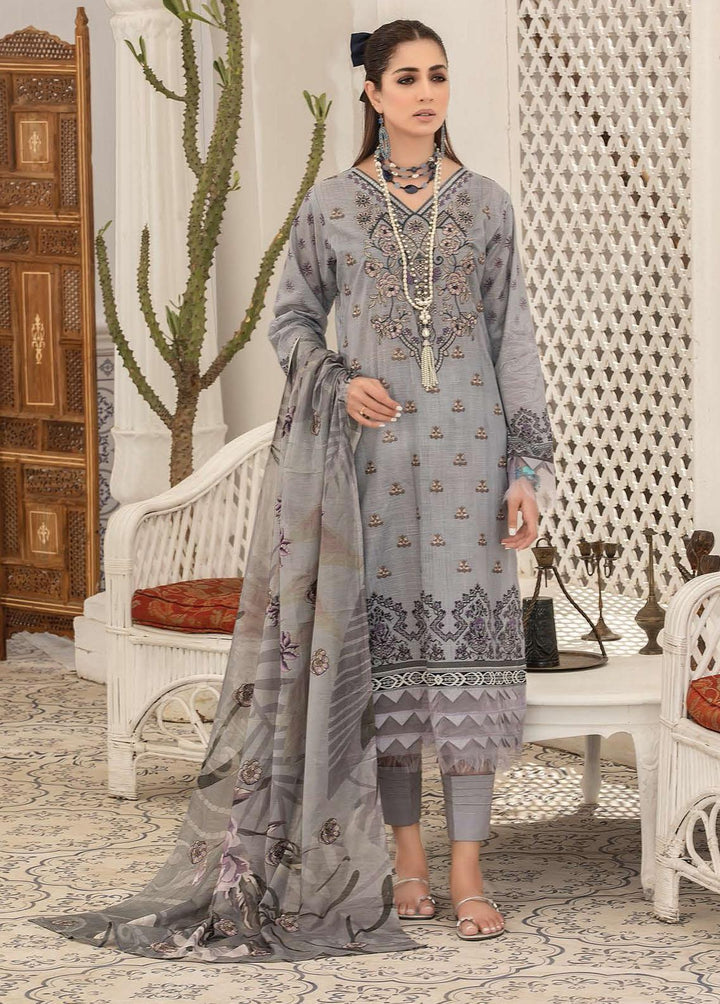 Dastoor By Aalaya Embroidered Lawn Suits Unstitched 3 Piece ALY22DL D-08 - Summer Collection