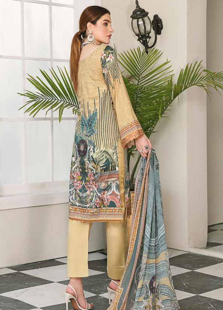 Dastoor by Ramsha Embroidered Lawn Suits Unstitched 3 Piece R21DT G-07 INSTANTLY CALMER - Summer Collection