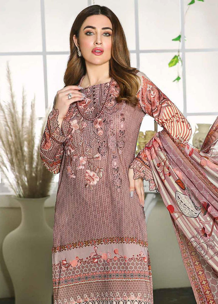 Dastoor by Ramsha Embroidered Lawn Suits Unstitched 3 Piece R21DT G-10 PERFECT TRENDS - Summer Collection