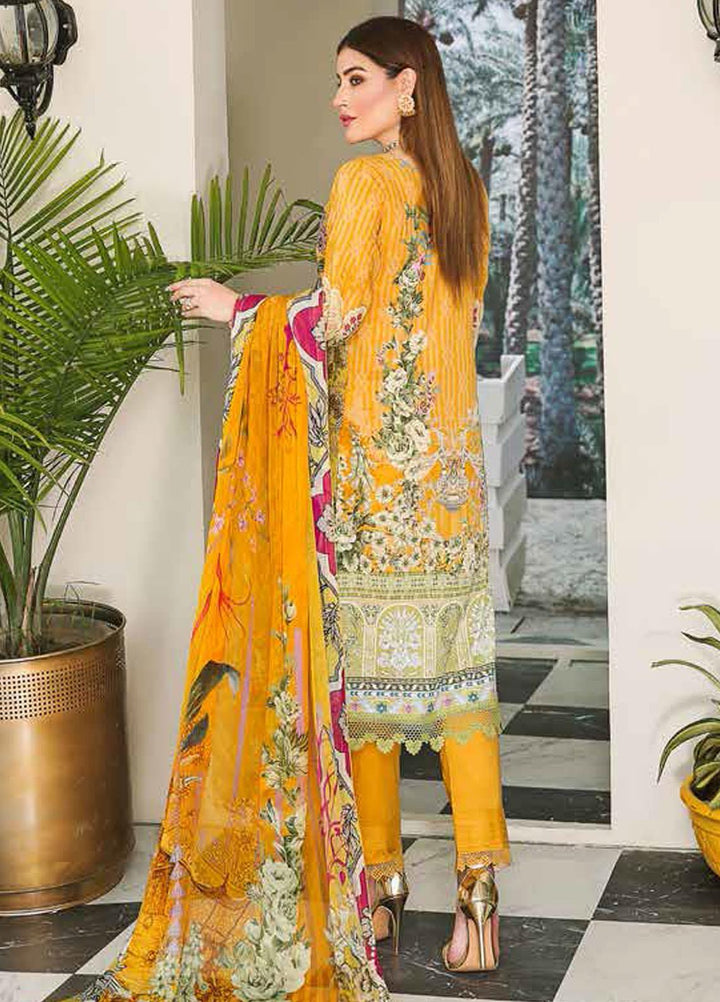 Dastoor by Ramsha Embroidered Lawn Suits Unstitched 3 Piece R21DT G-11 BRIGHT TONES - Summer Collection