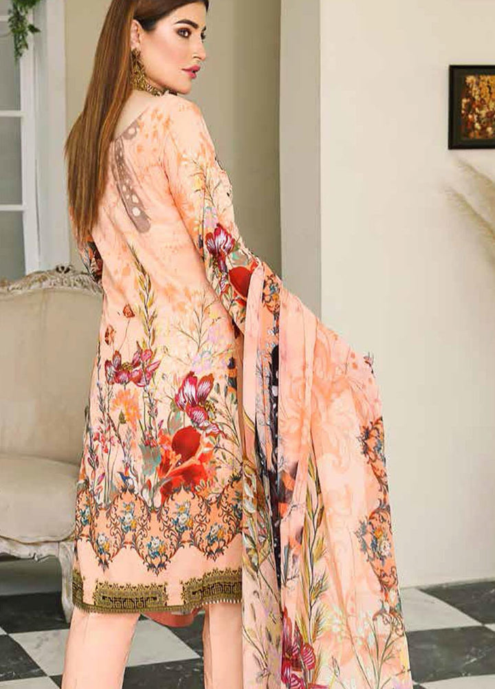 Dastoor by Ramsha Embroidered Lawn Suits Unstitched 3 Piece R21DT G-12 ETHEREAL NOTES - Summer Collection