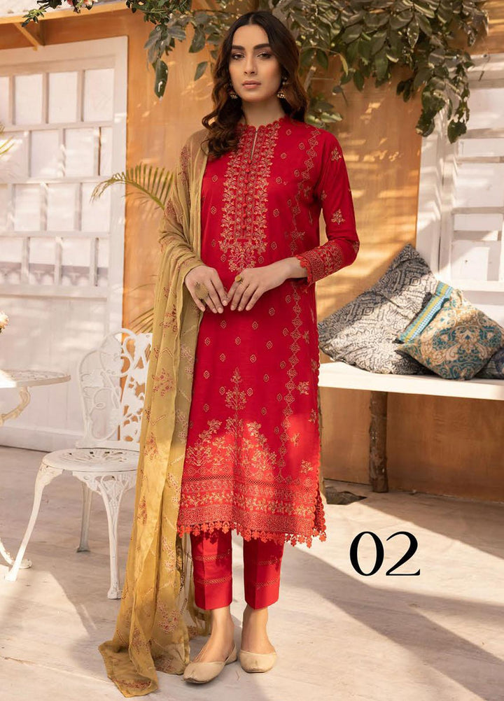 De Lace By Aalaya Embroidered Lawn Suits Unstitched 3 Piece ALY23DL D-02 - Summer Collection