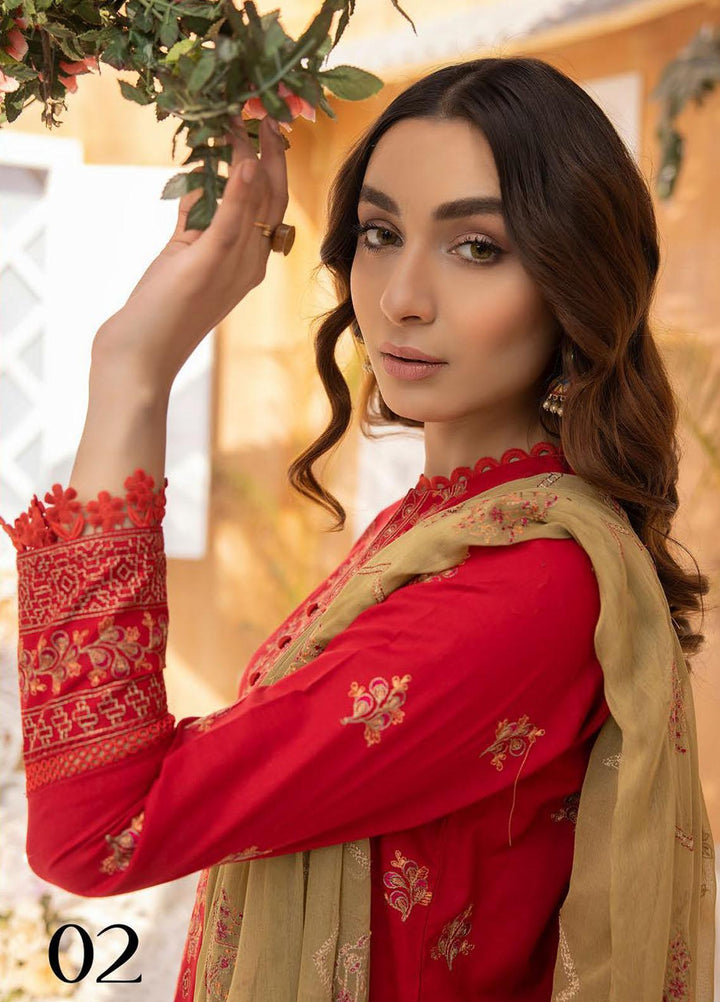 De Lace By Aalaya Embroidered Lawn Suits Unstitched 3 Piece ALY23DL D-02 - Summer Collection