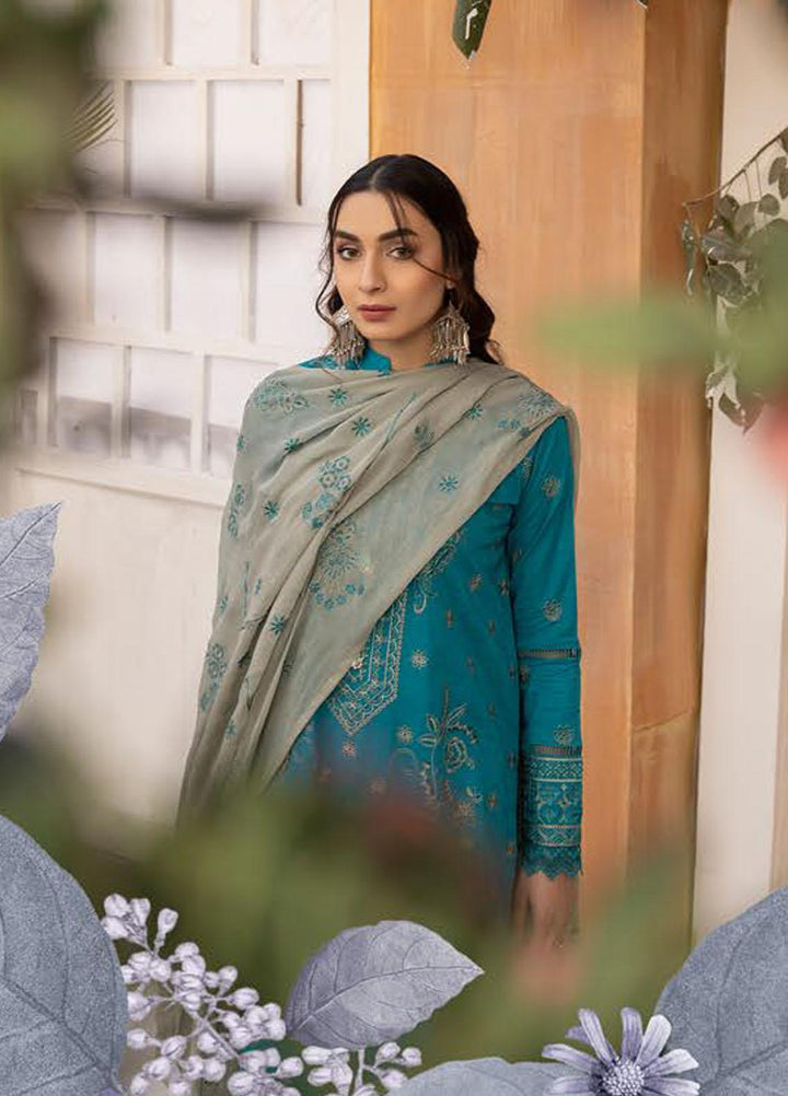 De Lace By Aalaya Embroidered Lawn Suits Unstitched 3 Piece ALY23DL D-03 - Summer Collection