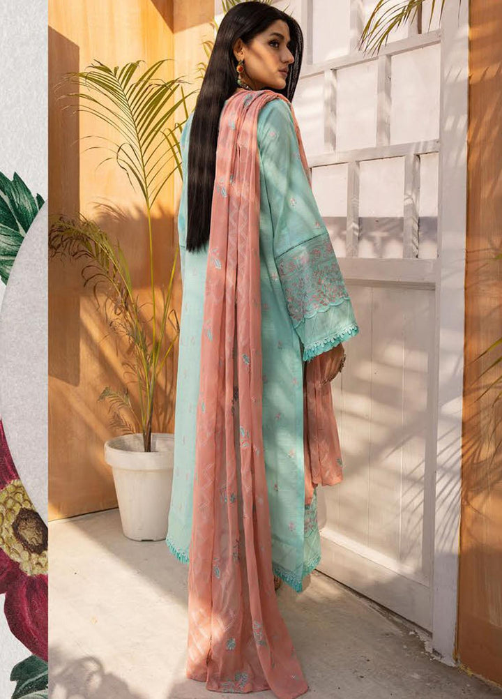 De Lace By Aalaya Embroidered Lawn Suits Unstitched 3 Piece ALY23DL D-08 - Summer Collection