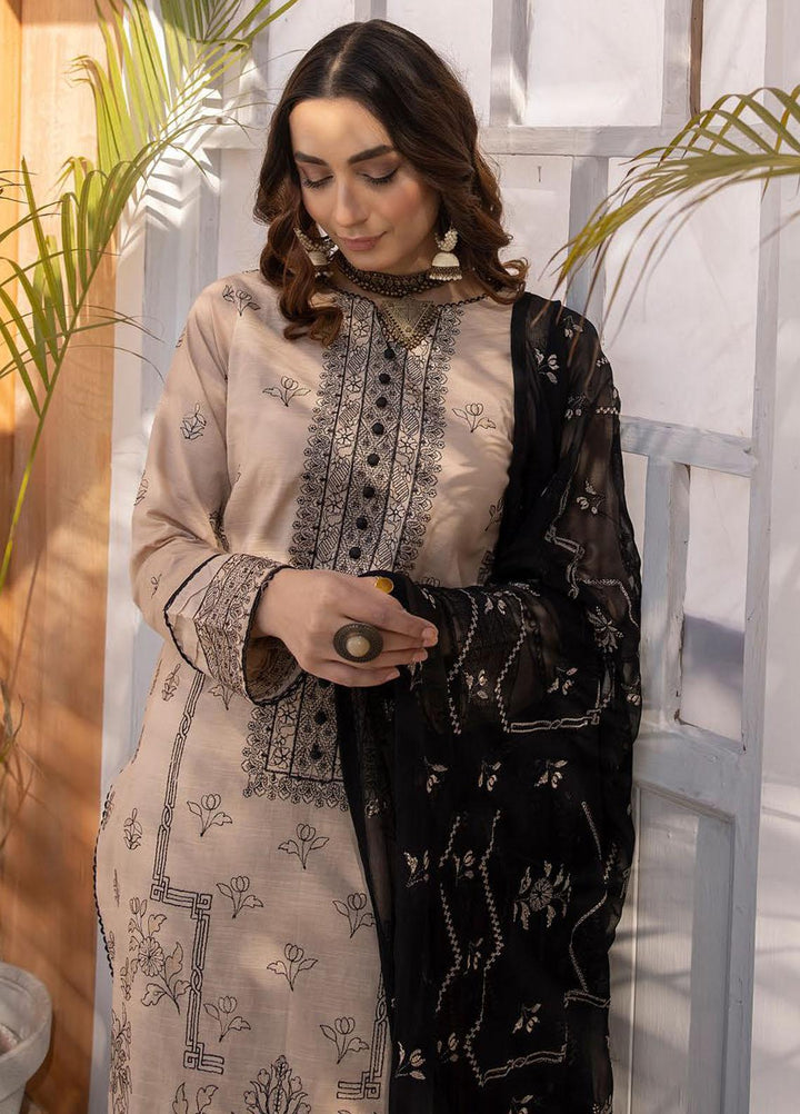 De Lace By Aalaya Embroidered Lawn Suits Unstitched 3 Piece ALY23DL D-09 - Summer Collection