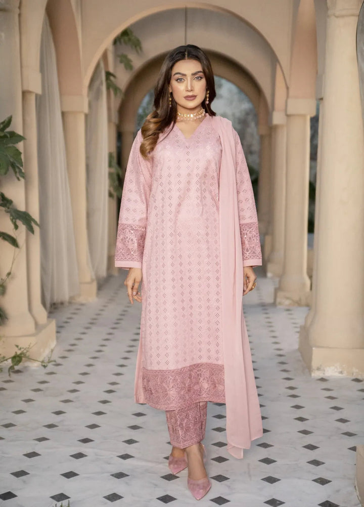 Demure by Pashmire Pret Embroidered Lawn 3 Piece Suit Thistle