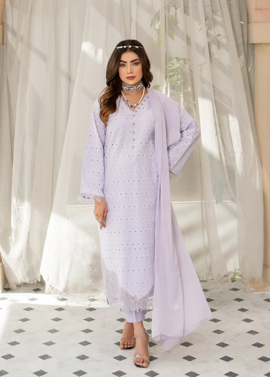 Demure by Pashmire Pret Embroidered Lawn 3 Piece Suit Grace