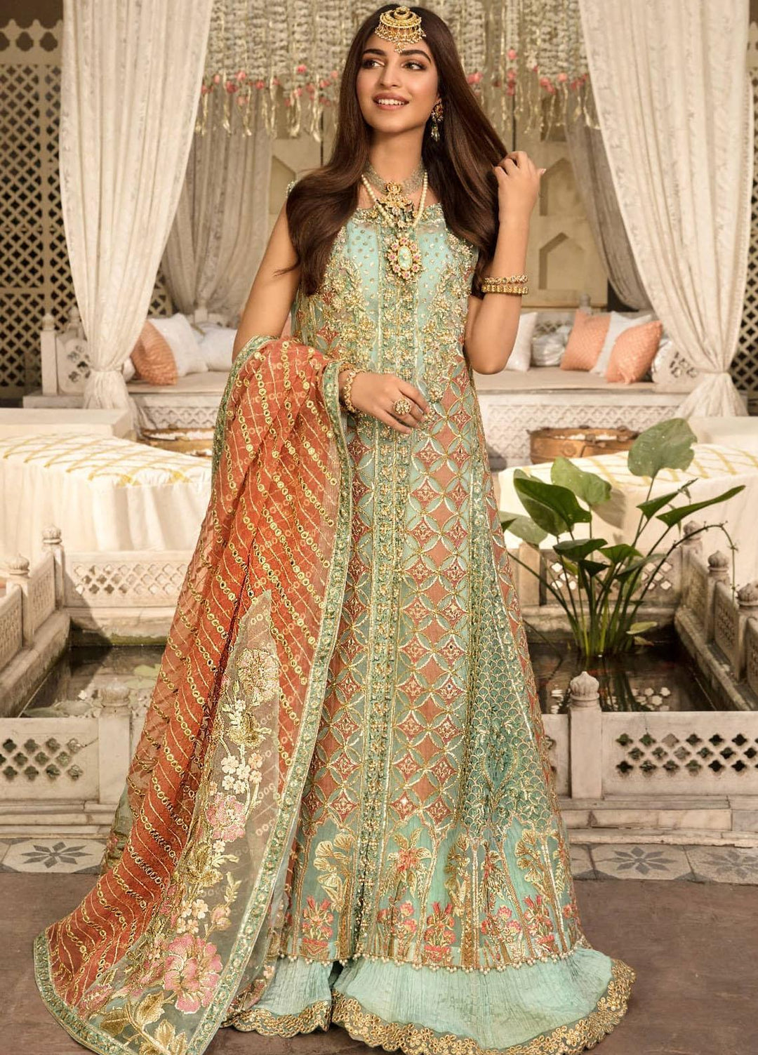 Desi Wedding Ho Rae Hai by Crimson Embroidered Organza Suits Unstitched 3 Piece CR22WD 6A Maya - Wedding Collection