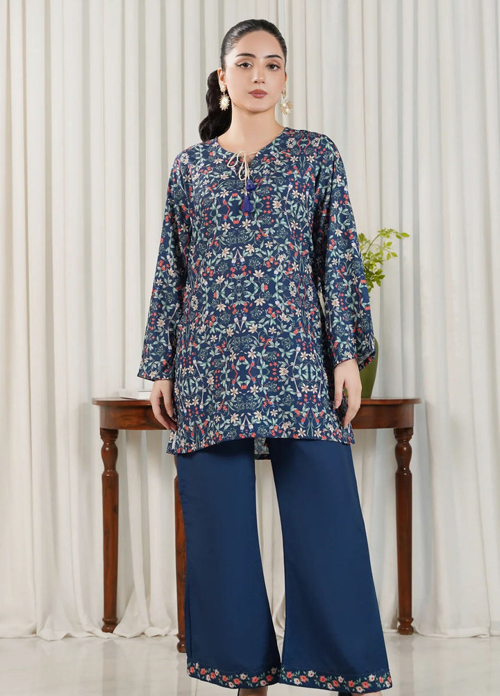 Dhaga Pret Printed Poly Cambric 2 Piece Suit Azure