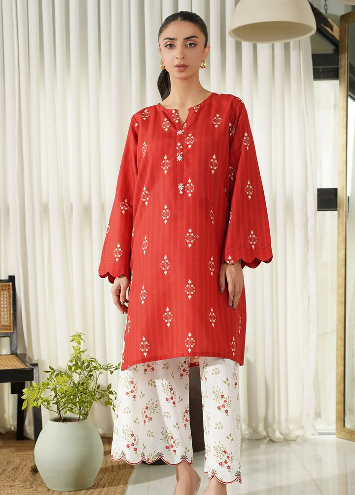 Dhaga Pret Printed Poly Cambric 2 Piece Suit Sienna