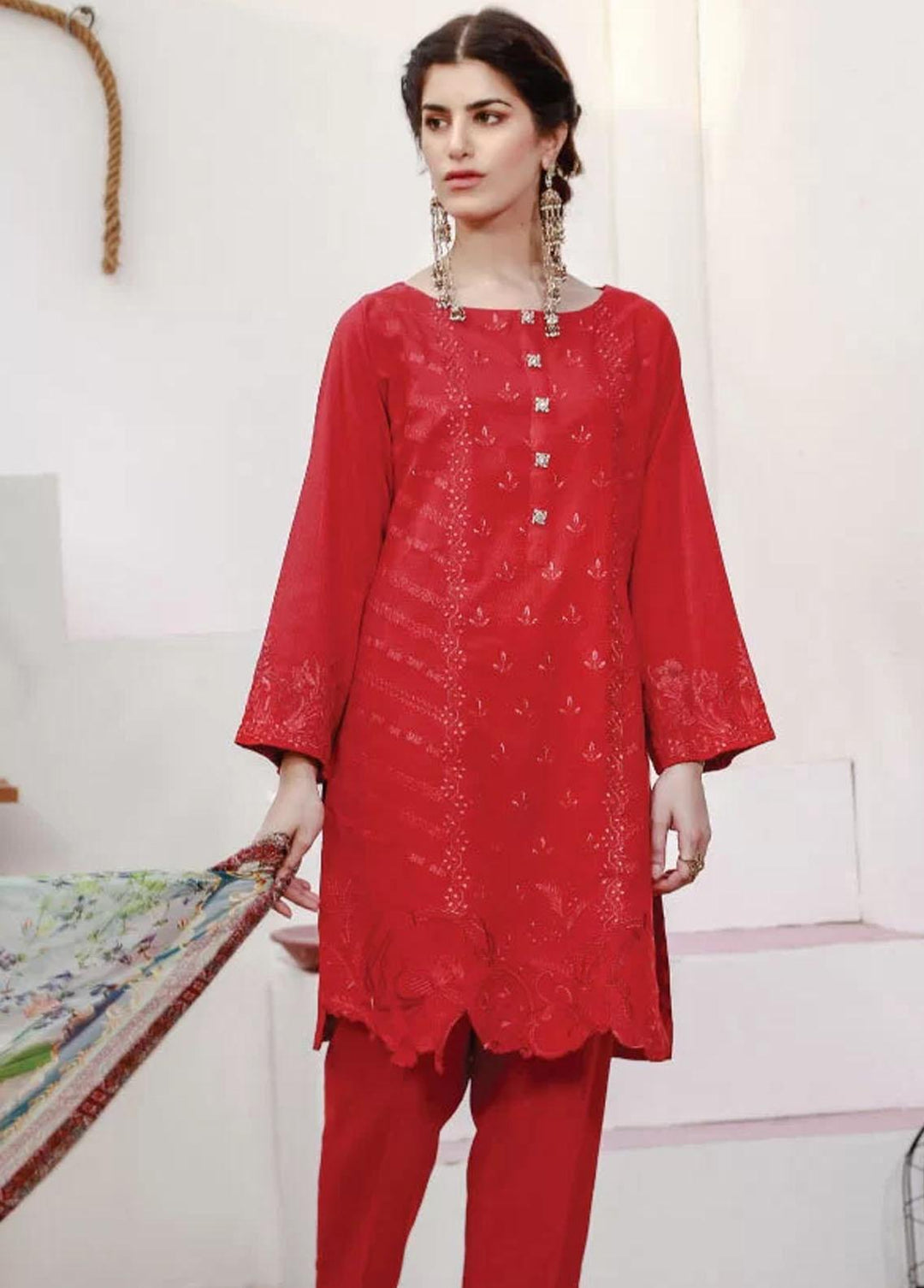 Soffio Pret Embroidered Cambric 3 Piece SFO21D SC-0715