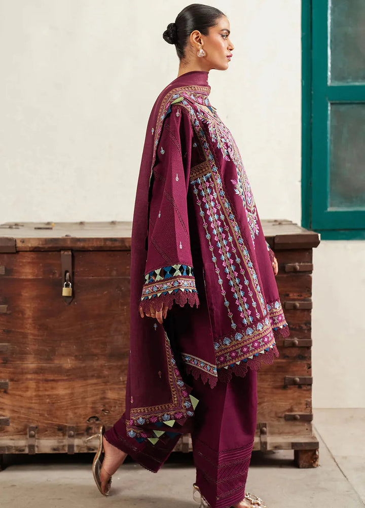 Diara By Bin Ilyas Embroidered Kotrai Suit Unstitched 3 Piece BI24DW 54-A - Winter Collection