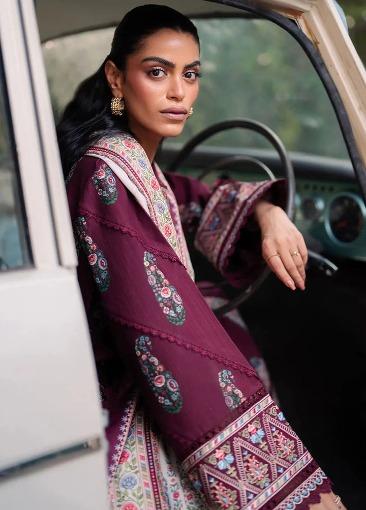 Diara By Bin Ilyas Embroidered Kotrai Suit Unstitched 3 Piece BI24DW 57-A - Winter Collection