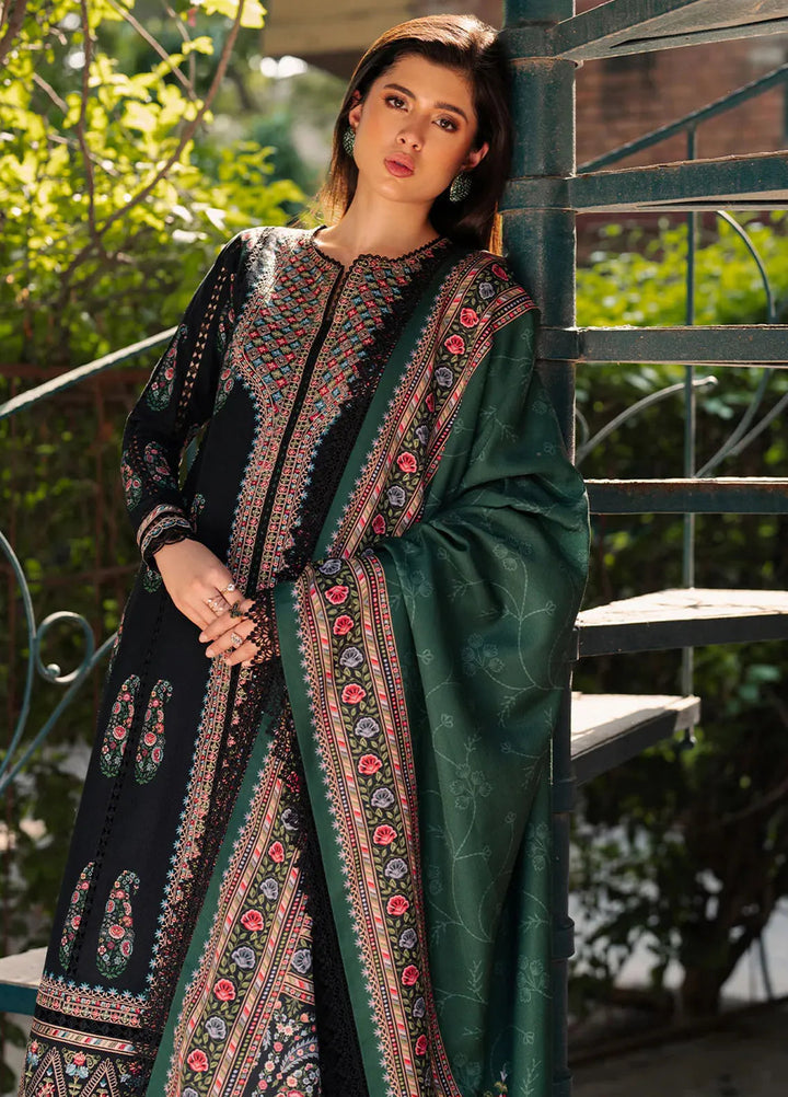 Diara By Bin Ilyas Embroidered Kotrai Suit Unstitched 3 Piece BI24DW 57-B - Winter Collection