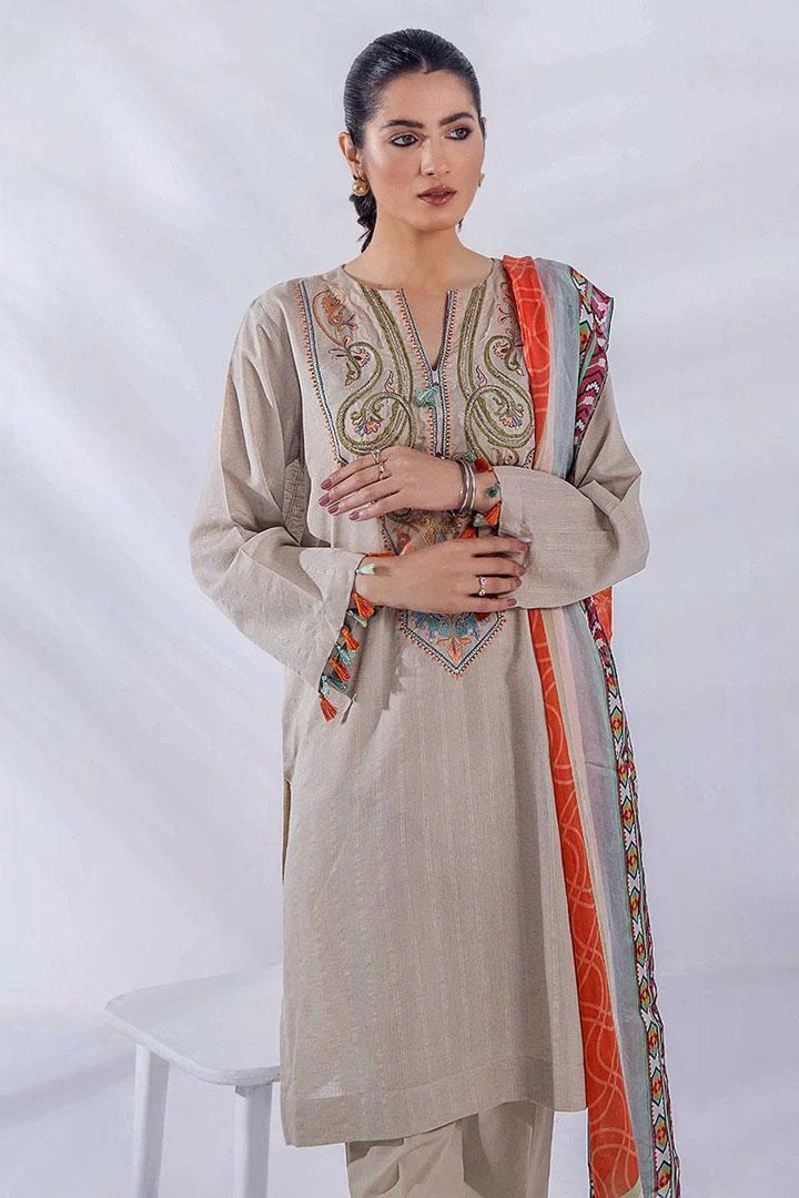 Malook By Shazia Ovais Pret Embroidered Lawn 3 Piece Suit MLK23D Iksha