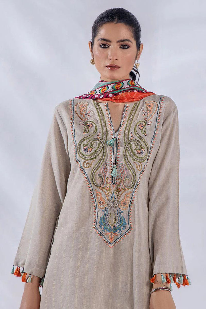 Malook By Shazia Ovais Pret Embroidered Lawn 3 Piece Suit MLK23D Iksha
