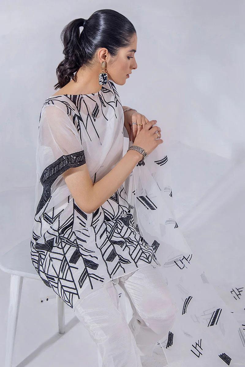 Malook By Shazia Ovais Pret Embroidered Organza 3 Piece Suit MLK23D Zoya