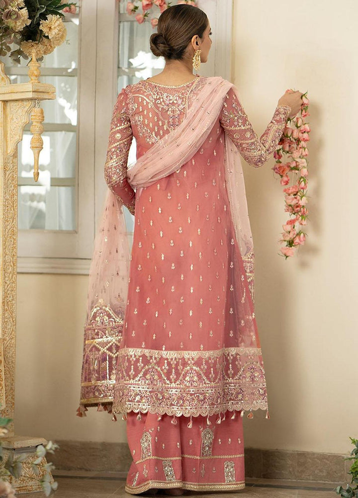 Dilnaaz By Qalamkar Embroidered Organza Suits Unstitched 4 Piece QLM23DZ DN-5 Samara - Wedding Collection