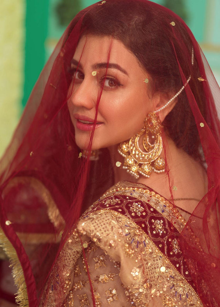 Zaaviay Luxury Pret Embroidered Net 3 Piece Dress GULNAAZ