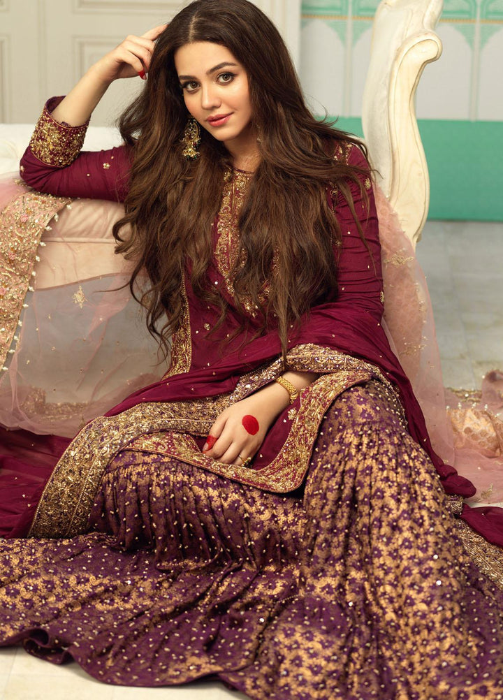 Zaaviay Luxury Pret Embroidered Raw Silk 3 Piece Dress ZOHRA JABEEN